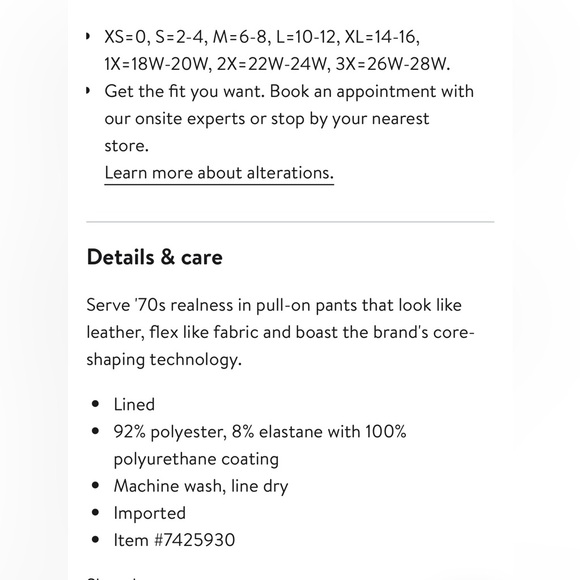 Spanx Leather-Like Flare Pants XS NWT! - Picture 4 of 13